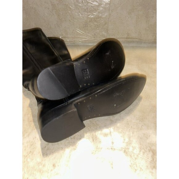 Frye Melissa Black Leather Zip Up Lug Equestrian Inspired Tall Boots Size 6 B - Picture 8 of 10